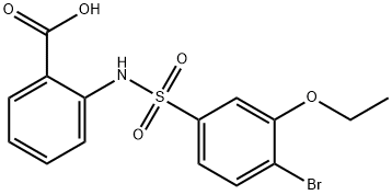 2-{[(4-bromo-3-ethoxyphenyl)sulfonyl]amino}benzoic acid 구조식 이미지