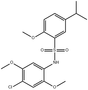 N-(4-chloro-2,5-dimethoxyphenyl)-5-isopropyl-2-methoxybenzenesulfonamide Structure