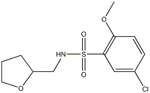 5-chloro-2-methoxy-N-(tetrahydro-2-furanylmethyl)benzenesulfonamide Structure