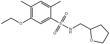 5-ethoxy-2,4-dimethyl-N-(tetrahydro-2-furanylmethyl)benzenesulfonamide 구조식 이미지