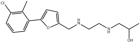 1-{[2-({[5-(3-chloro-2-methylphenyl)-2-furyl]methyl}amino)ethyl]amino}-2-propanol Structure