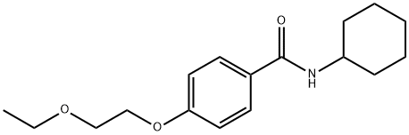 N-cyclohexyl-4-(2-ethoxyethoxy)benzamide 구조식 이미지