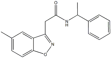 2-(5-methyl-1,2-benzisoxazol-3-yl)-N-(1-phenylethyl)acetamide Structure