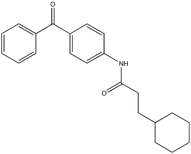 N-(4-benzoylphenyl)-3-cyclohexylpropanamide Structure