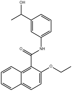 2-ethoxy-N-[3-(1-hydroxyethyl)phenyl]-1-naphthamide 구조식 이미지