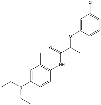 2-(3-chlorophenoxy)-N-[4-(diethylamino)-2-methylphenyl]propanamide Structure