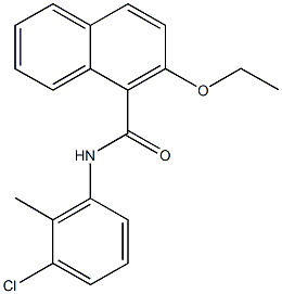 N-(3-chloro-2-methylphenyl)-2-ethoxy-1-naphthamide 구조식 이미지