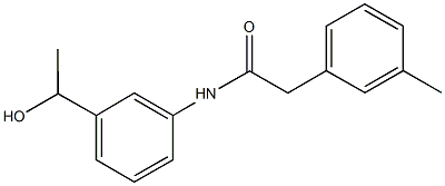 N-[3-(1-hydroxyethyl)phenyl]-2-(3-methylphenyl)acetamide 구조식 이미지