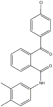 2-(4-chlorobenzoyl)-N-(3,4-dimethylphenyl)benzamide 구조식 이미지