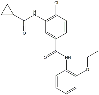 4-chloro-3-[(cyclopropylcarbonyl)amino]-N-(2-ethoxyphenyl)benzamide 구조식 이미지