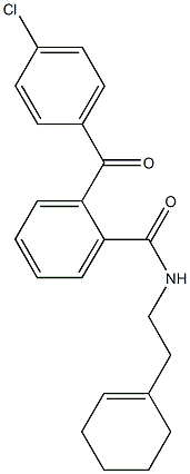 2-(4-chlorobenzoyl)-N-[2-(1-cyclohexen-1-yl)ethyl]benzamide 구조식 이미지