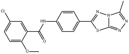 5-chloro-2-methoxy-N-[4-(3-methyl[1,2,4]triazolo[3,4-b][1,3,4]thiadiazol-6-yl)phenyl]benzamide Structure
