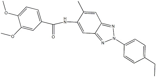 N-[2-(4-ethylphenyl)-6-methyl-2H-1,2,3-benzotriazol-5-yl]-3,4-dimethoxybenzamide 구조식 이미지