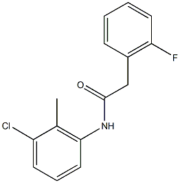 N-(3-chloro-2-methylphenyl)-2-(2-fluorophenyl)acetamide 구조식 이미지