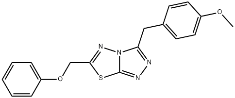 3-(4-methoxybenzyl)-6-(phenoxymethyl)[1,2,4]triazolo[3,4-b][1,3,4]thiadiazole 구조식 이미지