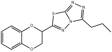6-(2,3-dihydro-1,4-benzodioxin-2-yl)-3-propyl[1,2,4]triazolo[3,4-b][1,3,4]thiadiazole Structure