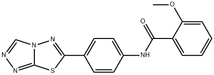 2-methoxy-N-(4-[1,2,4]triazolo[3,4-b][1,3,4]thiadiazol-6-ylphenyl)benzamide 구조식 이미지