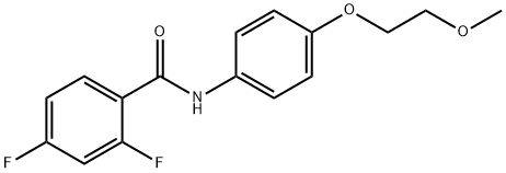 2,4-difluoro-N-[4-(2-methoxyethoxy)phenyl]benzamide 구조식 이미지