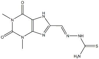 1,3-dimethyl-2,6-dioxo-2,3,6,7-tetrahydro-1H-purine-8-carbaldehyde thiosemicarbazone Structure
