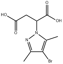 2-(4-bromo-3,5-dimethyl-1H-pyrazol-1-yl)succinic acid 구조식 이미지