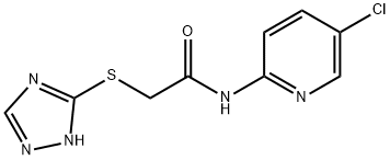 N-(5-chloro-2-pyridinyl)-2-(4H-1,2,4-triazol-3-ylsulfanyl)acetamide 구조식 이미지