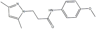 3-(3,5-dimethyl-1H-pyrazol-1-yl)-N-(4-methoxyphenyl)propanamide 구조식 이미지