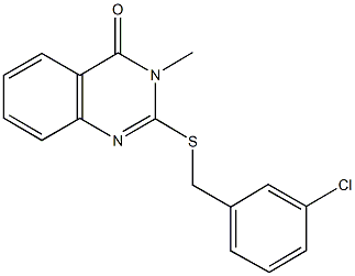 2-[(3-chlorobenzyl)sulfanyl]-3-methyl-4(3H)-quinazolinone Structure