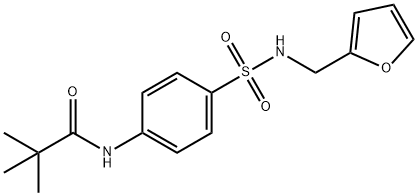 N-(4-{[(2-furylmethyl)amino]sulfonyl}phenyl)-2,2-dimethylpropanamide 구조식 이미지