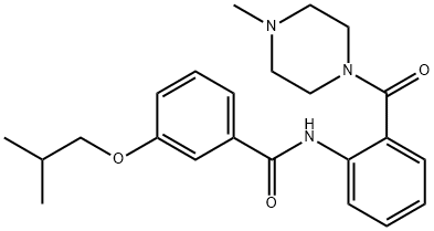 3-isobutoxy-N-{2-[(4-methyl-1-piperazinyl)carbonyl]phenyl}benzamide 구조식 이미지