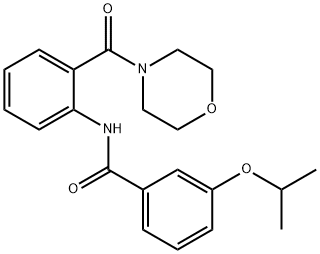 3-isopropoxy-N-[2-(4-morpholinylcarbonyl)phenyl]benzamide 구조식 이미지