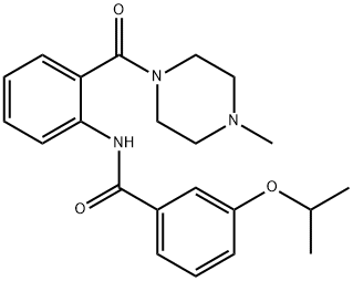 3-isopropoxy-N-{2-[(4-methyl-1-piperazinyl)carbonyl]phenyl}benzamide 구조식 이미지