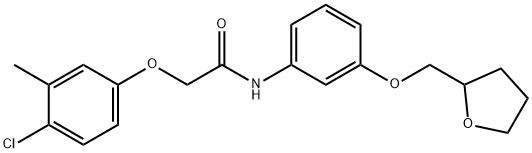 2-(4-chloro-3-methylphenoxy)-N-[3-(tetrahydro-2-furanylmethoxy)phenyl]acetamide 구조식 이미지