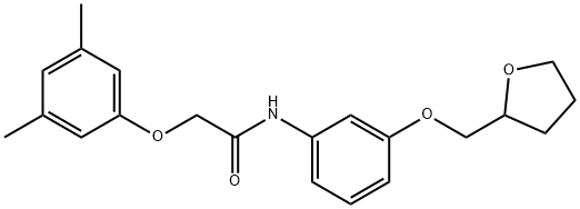 2-(3,5-dimethylphenoxy)-N-[3-(tetrahydro-2-furanylmethoxy)phenyl]acetamide 구조식 이미지