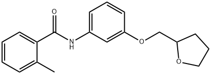 2-methyl-N-[3-(tetrahydro-2-furanylmethoxy)phenyl]benzamide Structure