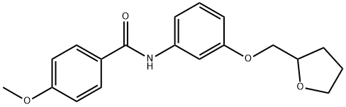 4-methoxy-N-[3-(tetrahydro-2-furanylmethoxy)phenyl]benzamide 구조식 이미지