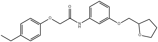 2-(4-ethylphenoxy)-N-[3-(tetrahydro-2-furanylmethoxy)phenyl]acetamide Structure