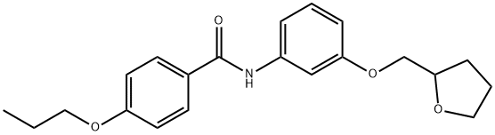 4-propoxy-N-[3-(tetrahydro-2-furanylmethoxy)phenyl]benzamide Structure