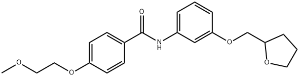 4-(2-methoxyethoxy)-N-[3-(tetrahydro-2-furanylmethoxy)phenyl]benzamide 구조식 이미지