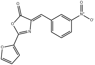 2-(2-furyl)-4-{3-nitrobenzylidene}-1,3-oxazol-5(4H)-one 구조식 이미지