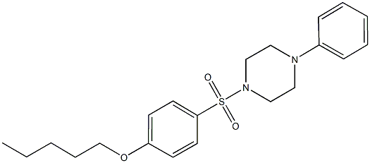 pentyl 4-[(4-phenyl-1-piperazinyl)sulfonyl]phenyl ether 구조식 이미지