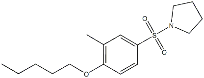 2-methyl-4-(1-pyrrolidinylsulfonyl)phenyl pentyl ether Structure