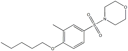 2-methyl-4-(4-morpholinylsulfonyl)phenyl pentyl ether Structure