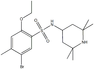 5-bromo-2-ethoxy-4-methyl-N-(2,2,6,6-tetramethyl-4-piperidinyl)benzenesulfonamide Structure