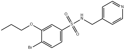 4-bromo-3-propoxy-N-(4-pyridinylmethyl)benzenesulfonamide Structure