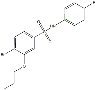 4-bromo-N-(4-fluorophenyl)-3-propoxybenzenesulfonamide 구조식 이미지