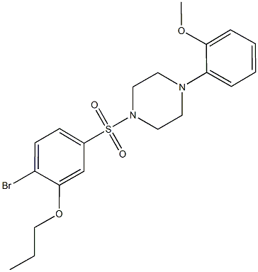 1-[(4-bromo-3-propoxyphenyl)sulfonyl]-4-(2-methoxyphenyl)piperazine 구조식 이미지