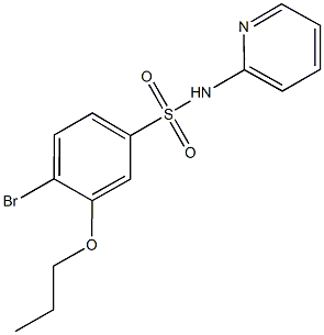 4-bromo-3-propoxy-N-(2-pyridinyl)benzenesulfonamide 구조식 이미지