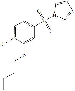 butyl 2-chloro-5-(1H-imidazol-1-ylsulfonyl)phenyl ether 구조식 이미지