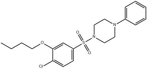 butyl 2-chloro-5-[(4-phenyl-1-piperazinyl)sulfonyl]phenyl ether Structure