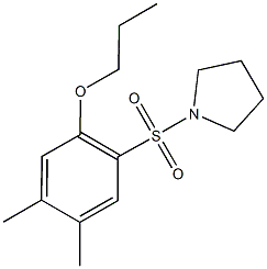 4,5-dimethyl-2-(1-pyrrolidinylsulfonyl)phenyl propyl ether 구조식 이미지